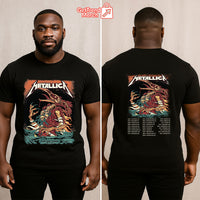 Metallica M72 Blacksburg 2025 Setlist Firebeast Skullchain Graphic T-Shirt - Merch Collect