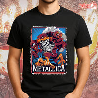 Metallica M72 Blacksburg 2025 Firebeast Skullchain "Hokie Reaper" Setlist Graphic T-Shirt - Merch Collect