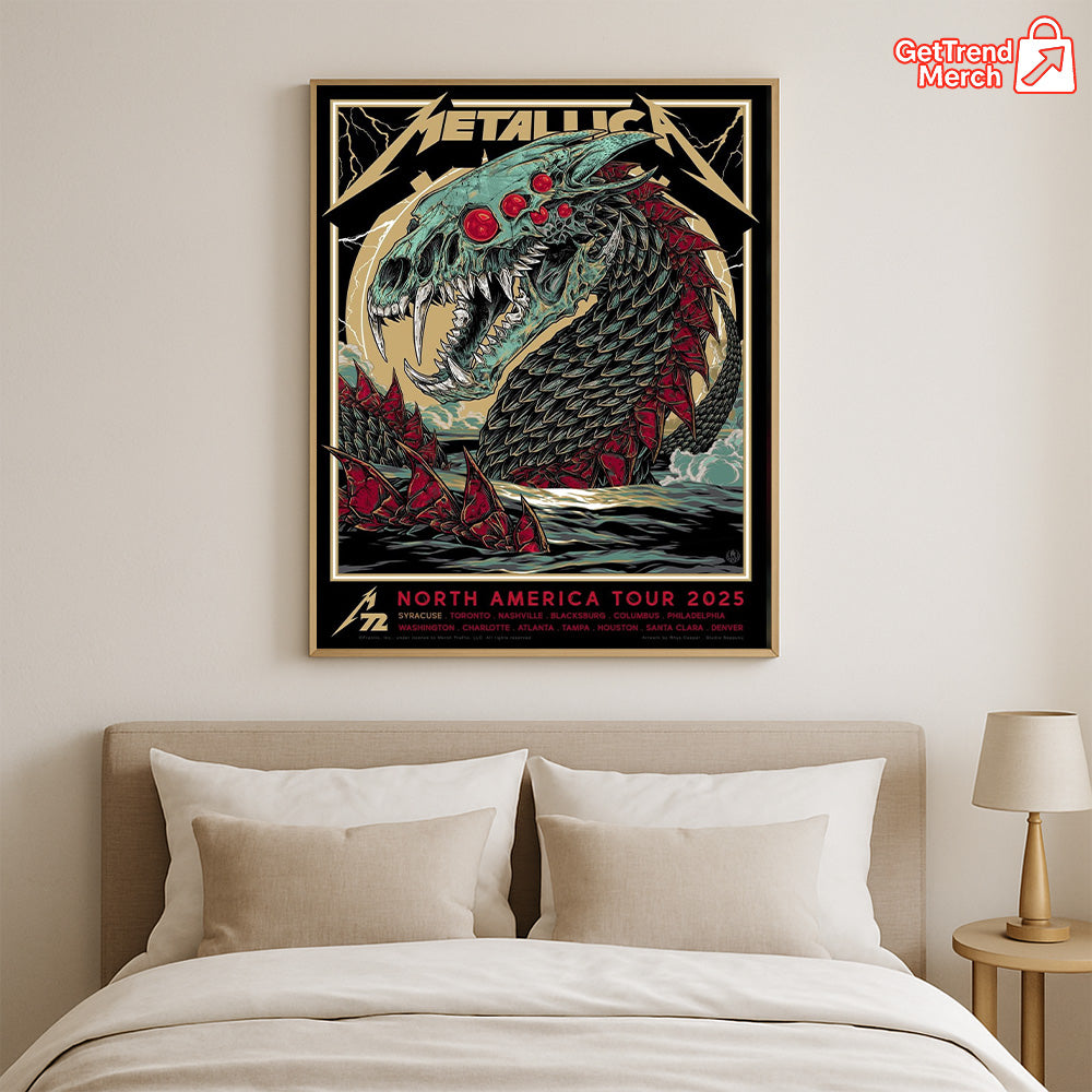 Metallica M72 2025 Rhys Cooper Artwork Poster & Canvas - Merch Collect