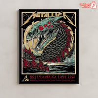 Metallica M72 2025 Rhys Cooper Artwork Poster & Canvas - Merch Collect