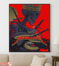 Metallica M72 Columbus 2025 Skeleton Snake Crown Poster & Canvas - Merch Collect