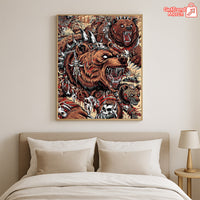 Metallica M72 Denver 2025 Wild Battle Grizzly Bear Poster & Canvas - Merch Collect