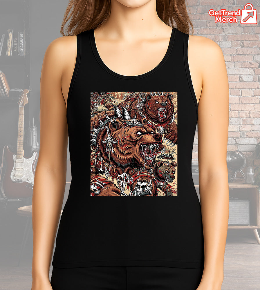 Metallica M72 Denver 2025 Grizzly Bear Battle by JML2Art Tank Top - Merch Collect