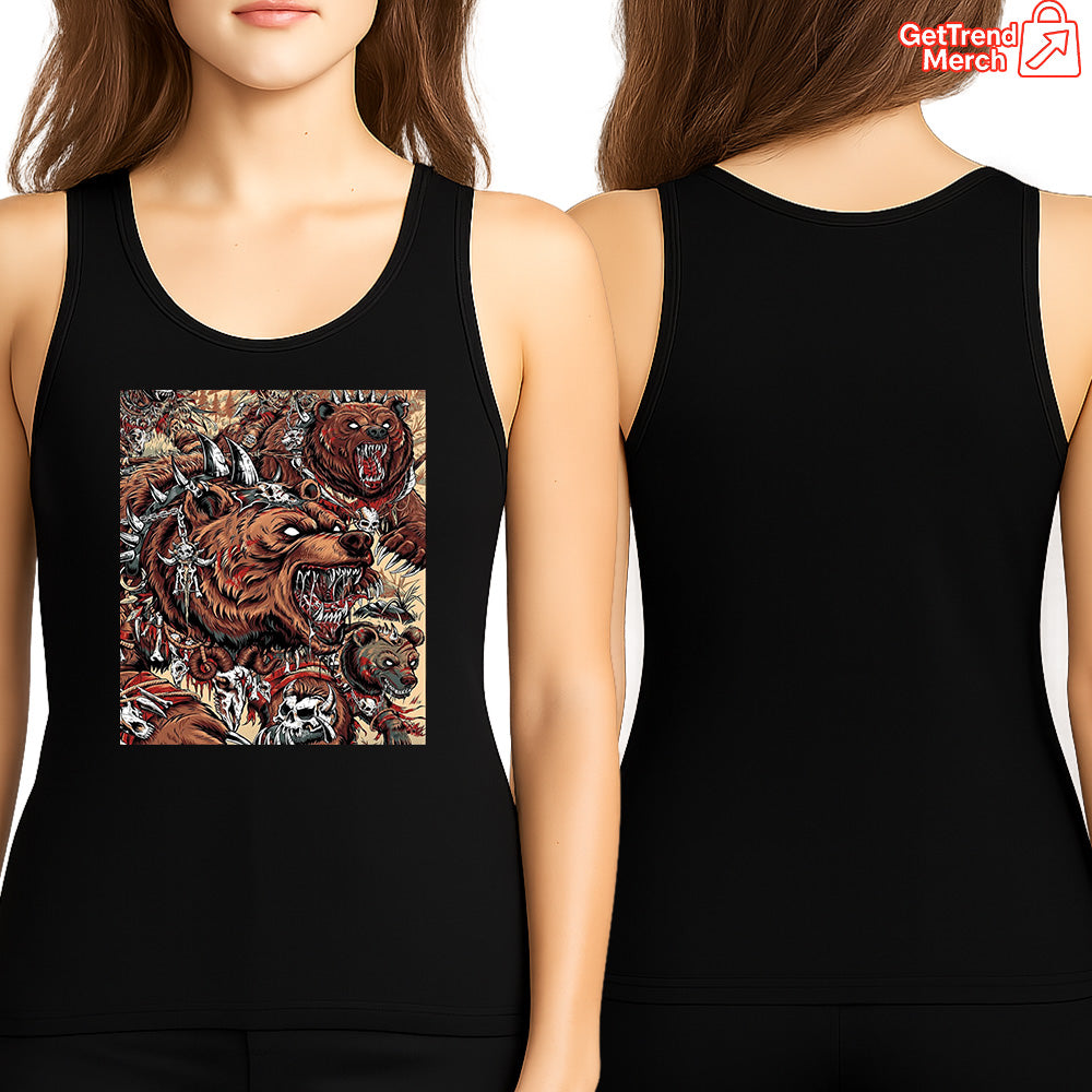 Metallica M72 Denver 2025 Grizzly Bear Battle by JML2Art Tank Top - Merch Collect