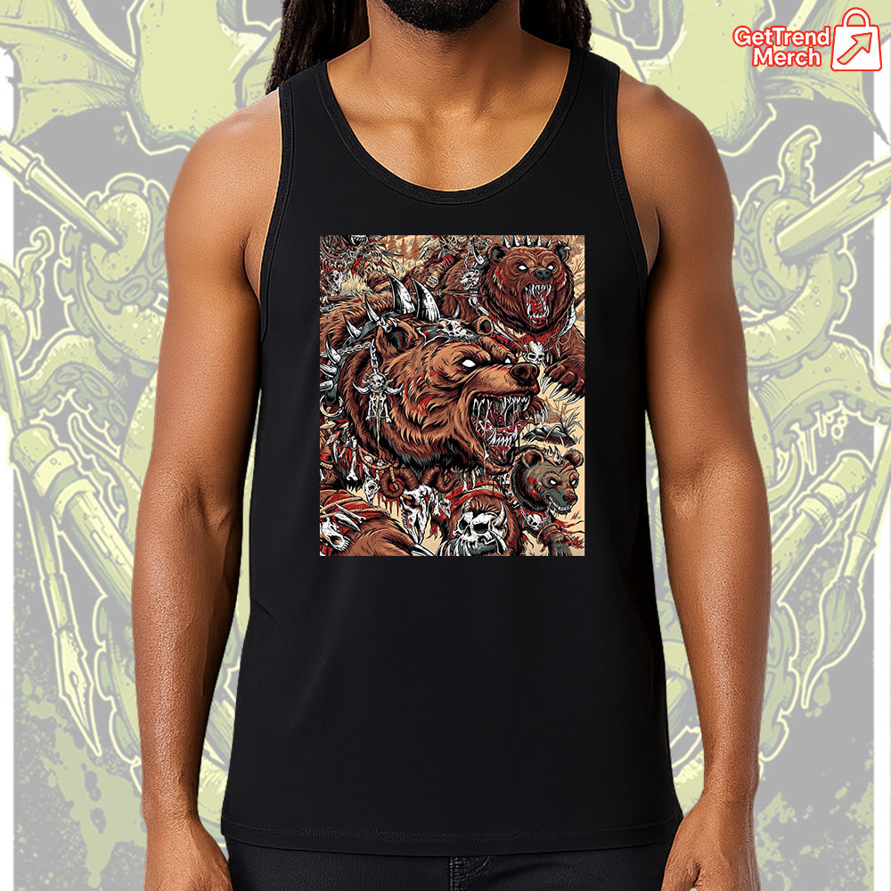 Metallica M72 Denver 2025 Grizzly Bear Battle by JML2Art Tank Top - Merch Collect