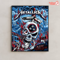 Metallica M72 Nashville 2025 Skull & Hammer, Tennessee Show Tribute Poster & Canvas - Merch Collect