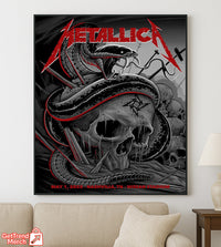 Metallica M72 Nashville 2025 Snake & Skull Poster & Canvas - Merch Collect