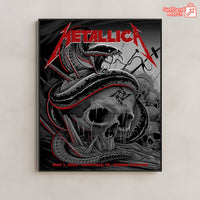 Metallica M72 Nashville 2025 Snake & Skull Poster & Canvas - Merch Collect