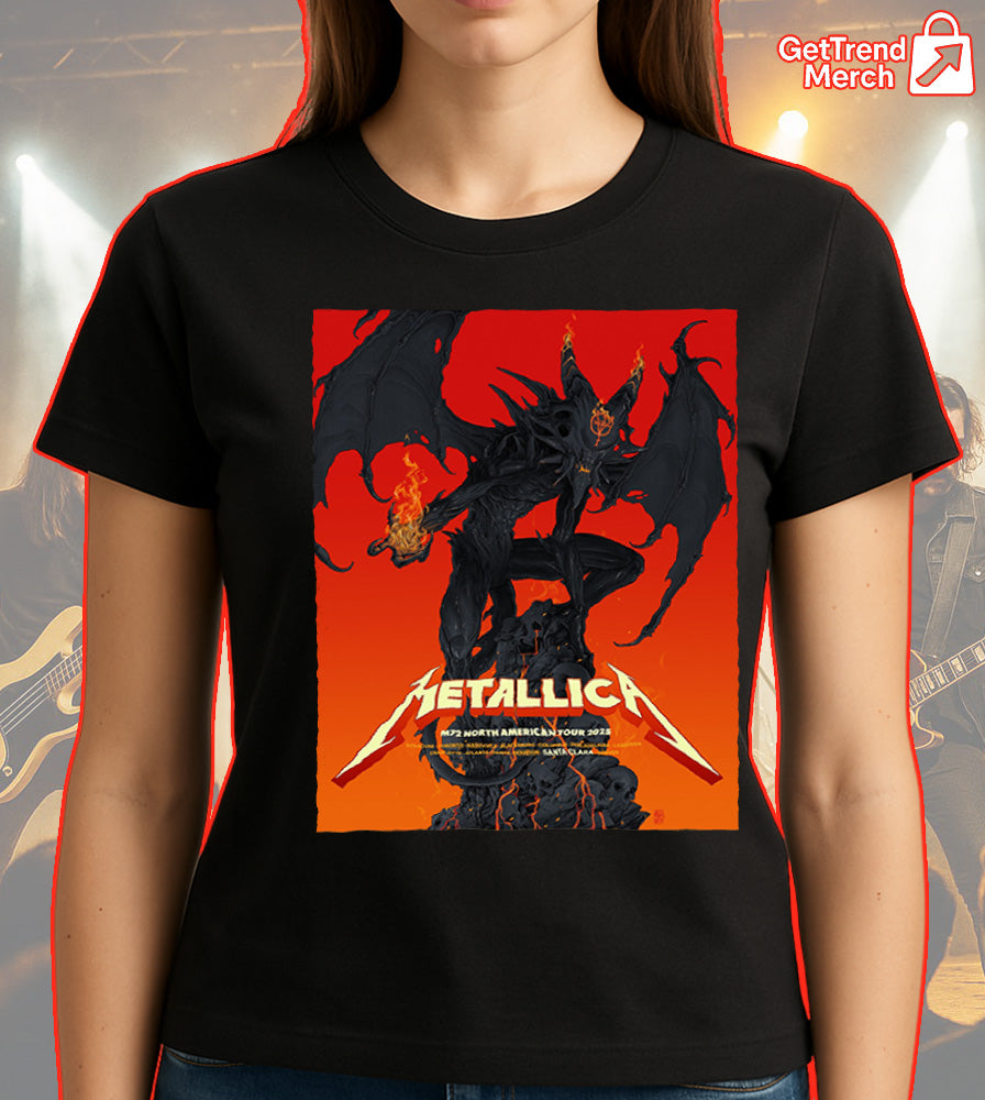 Metallica M72 Santa Clara 2025 Dragon Graphic T-Shirt - Merch Collect