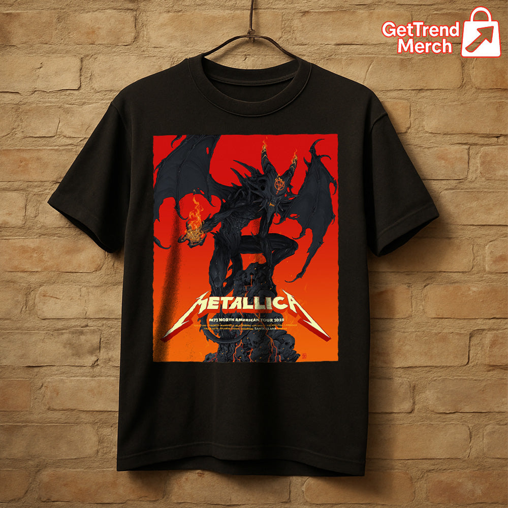 Metallica M72 Santa Clara 2025 Dragon Graphic T-Shirt - Merch Collect