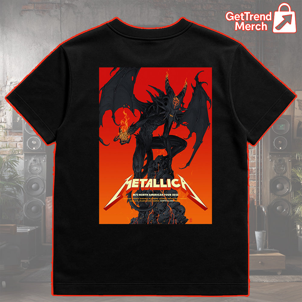 Metallica M72 Santa Clara 2025 Dragon Graphic T-Shirt - Merch Collect