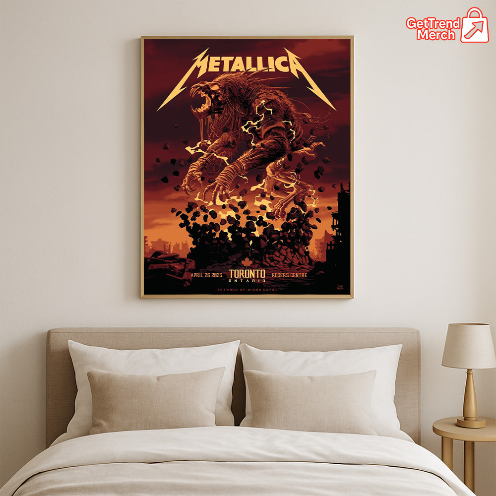 Metallica M72 Toronto April 26 2025 John Guydo Poster & Canvas - Merch Collect