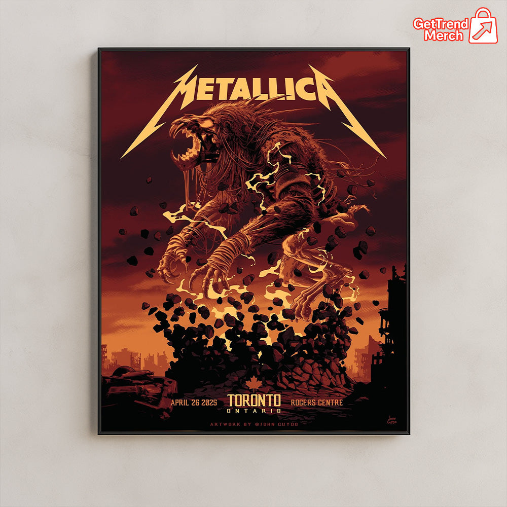 Metallica M72 Toronto April 26 2025 John Guydo Poster & Canvas - Merch Collect