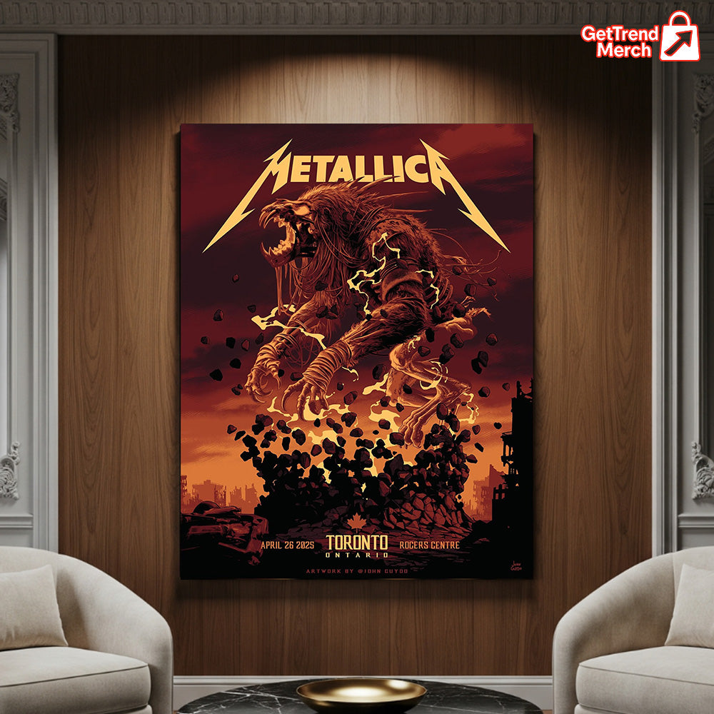 Metallica M72 Toronto April 26 2025 John Guydo Poster & Canvas - Merch Collect