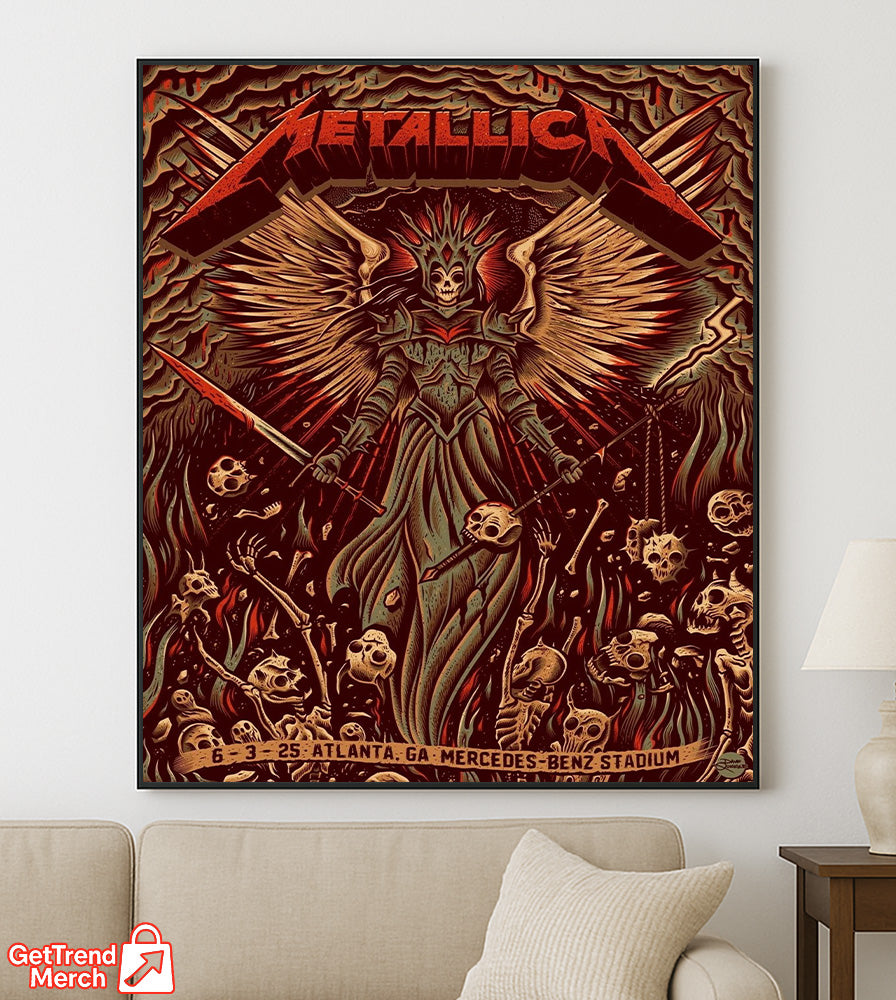 Metallica M72 Atlanta 2025 Tonight in Atlanta Poster & Canvas - Merch Collect