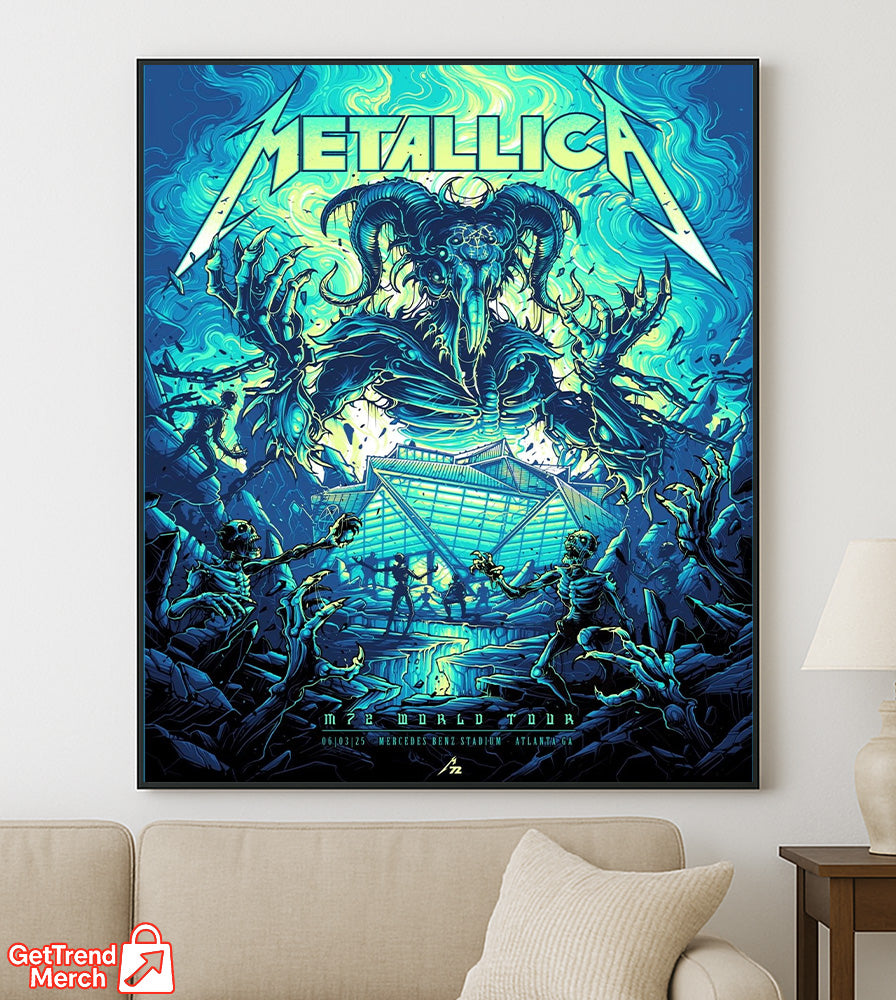 Metallica M72 Atlanta 2025 Setlist Poster & Canvas - Merch Collect