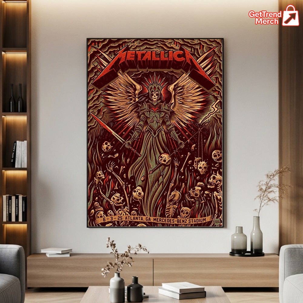 Metallica M72 Atlanta 2025 Tonight in Atlanta Poster & Canvas - Merch Collect