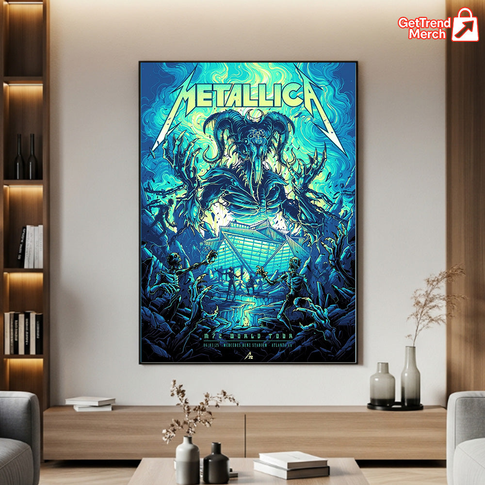 Metallica M72 Atlanta 2025 Setlist Poster & Canvas - Merch Collect