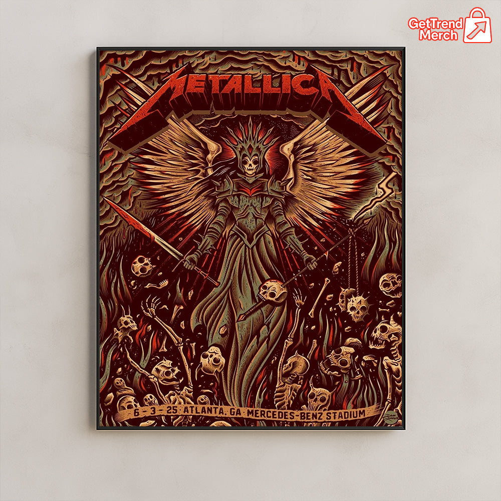 Metallica M72 Atlanta 2025 Tonight in Atlanta Poster & Canvas - Merch Collect