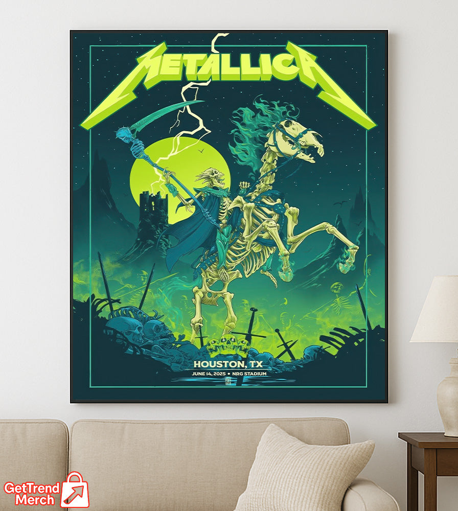 Metallica M72 Houston 2025 Tonight in Houston Poster & Canvas - Merch Collect
