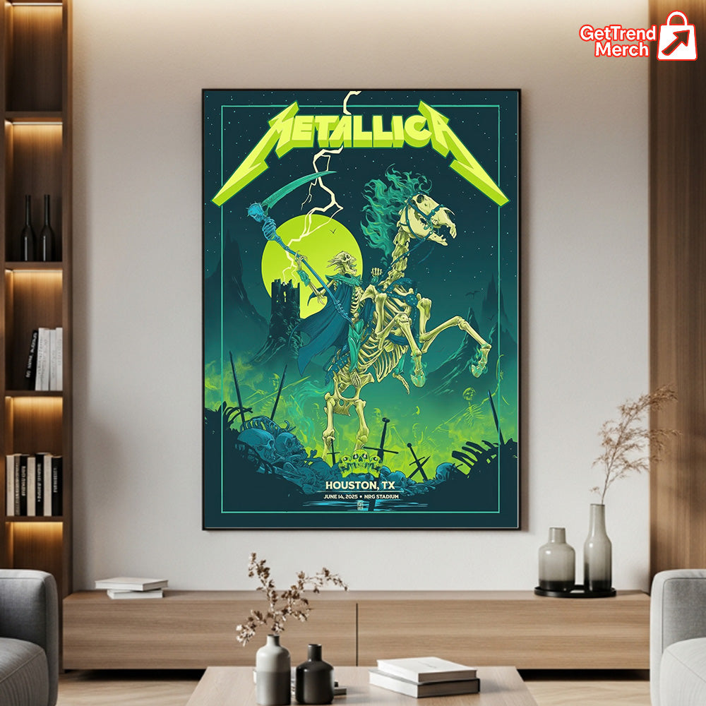 Metallica M72 Houston 2025 Tonight in Houston Poster & Canvas - Merch Collect