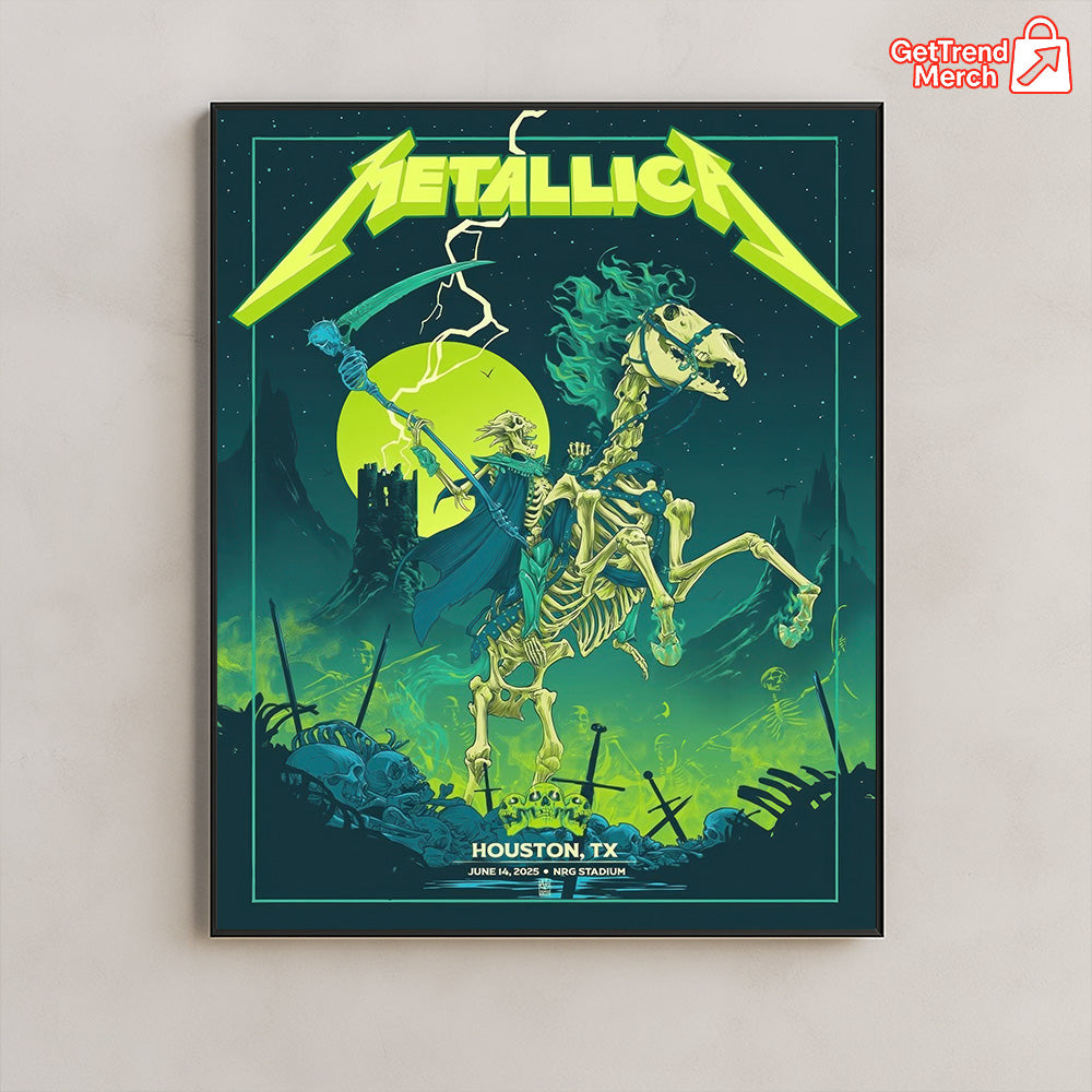 Metallica M72 Houston 2025 Tonight in Houston Poster & Canvas - Merch Collect