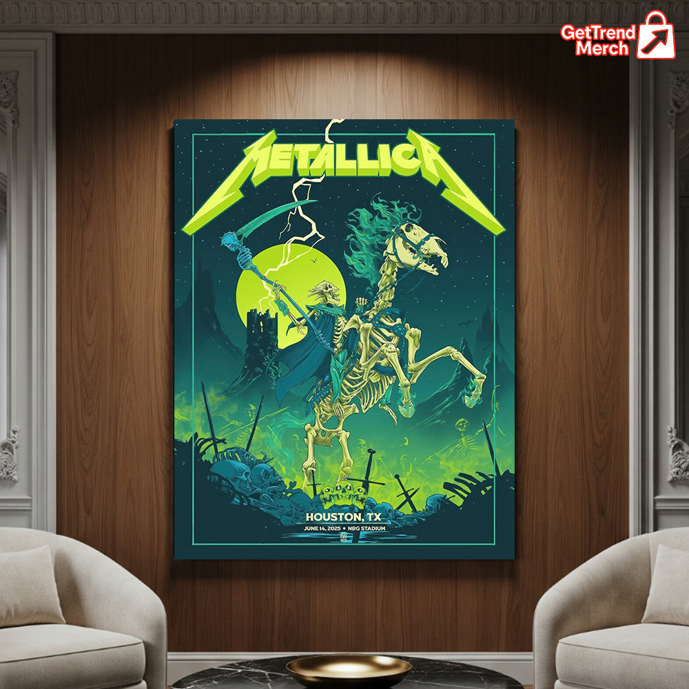 Metallica M72 Houston 2025 Tonight in Houston Poster & Canvas - Merch Collect