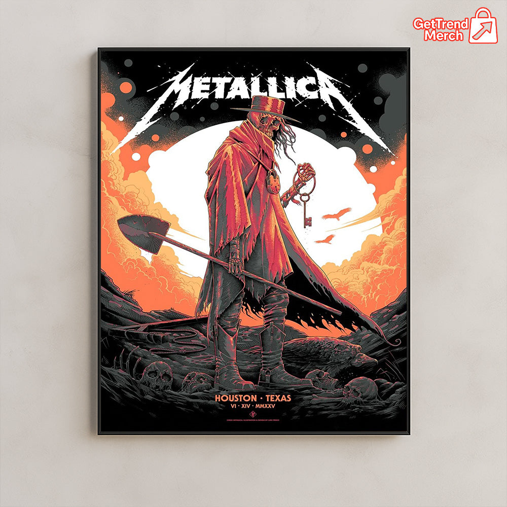 Metallica M72 Houston 2025 Tonight in Houston Poster by Matt Ryan Tobin - Merch Collect