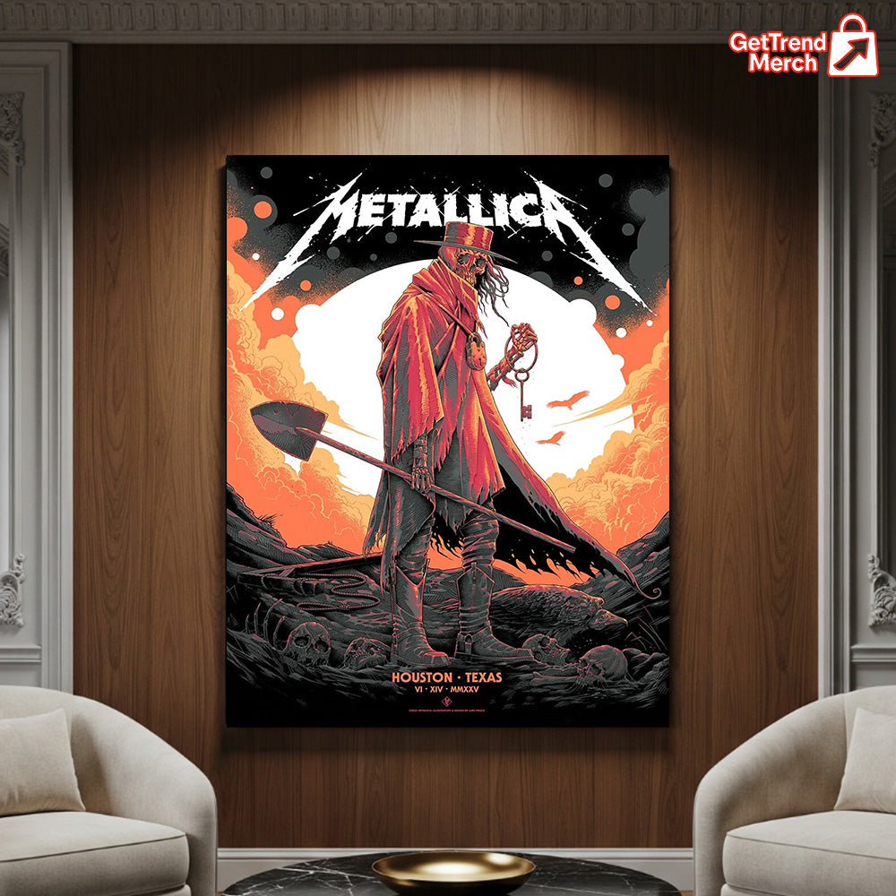 Metallica M72 Houston 2025 Tonight in Houston Poster by Matt Ryan Tobin - Merch Collect