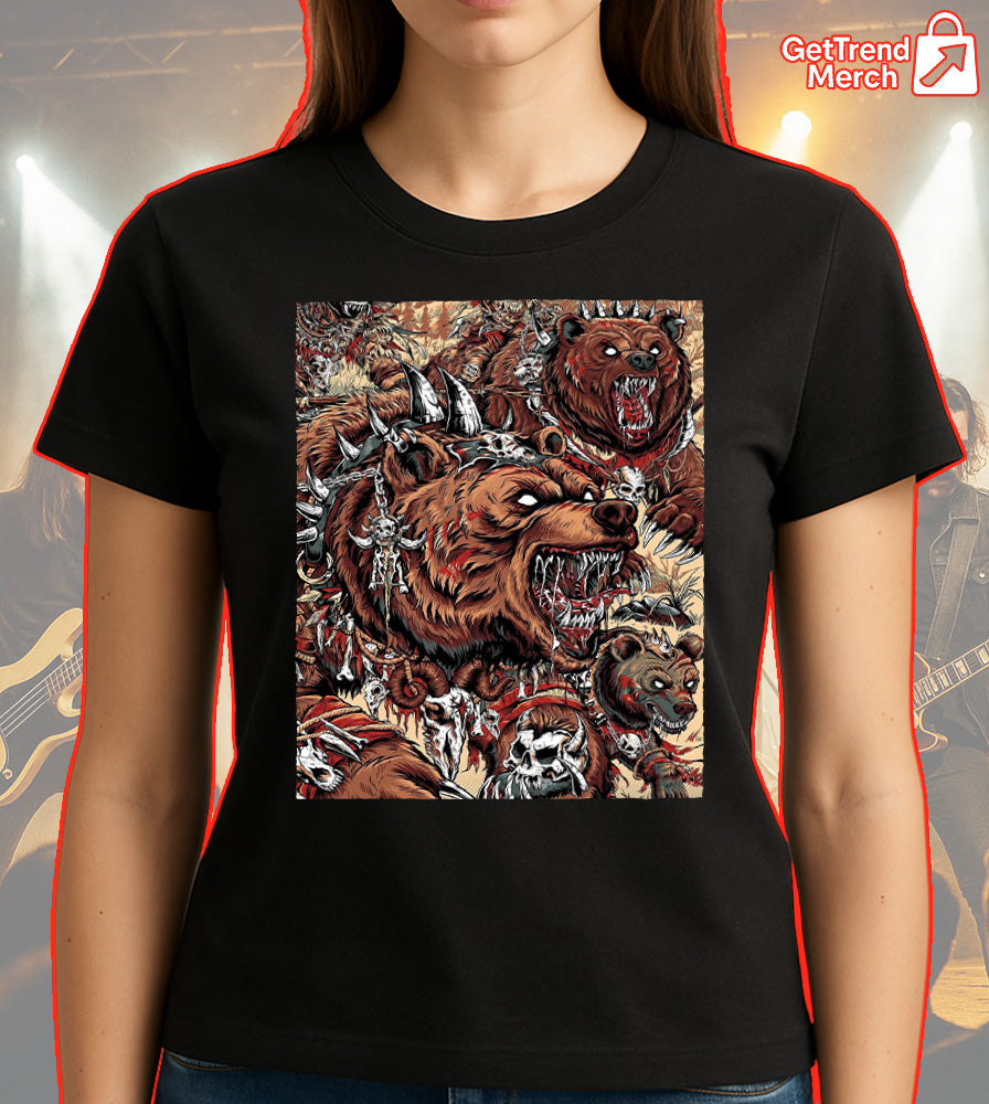 Metallica M72 Denver 2025 Grizzly Bear Battle by JML2Art Graphic T-Shirt - Merch Collect