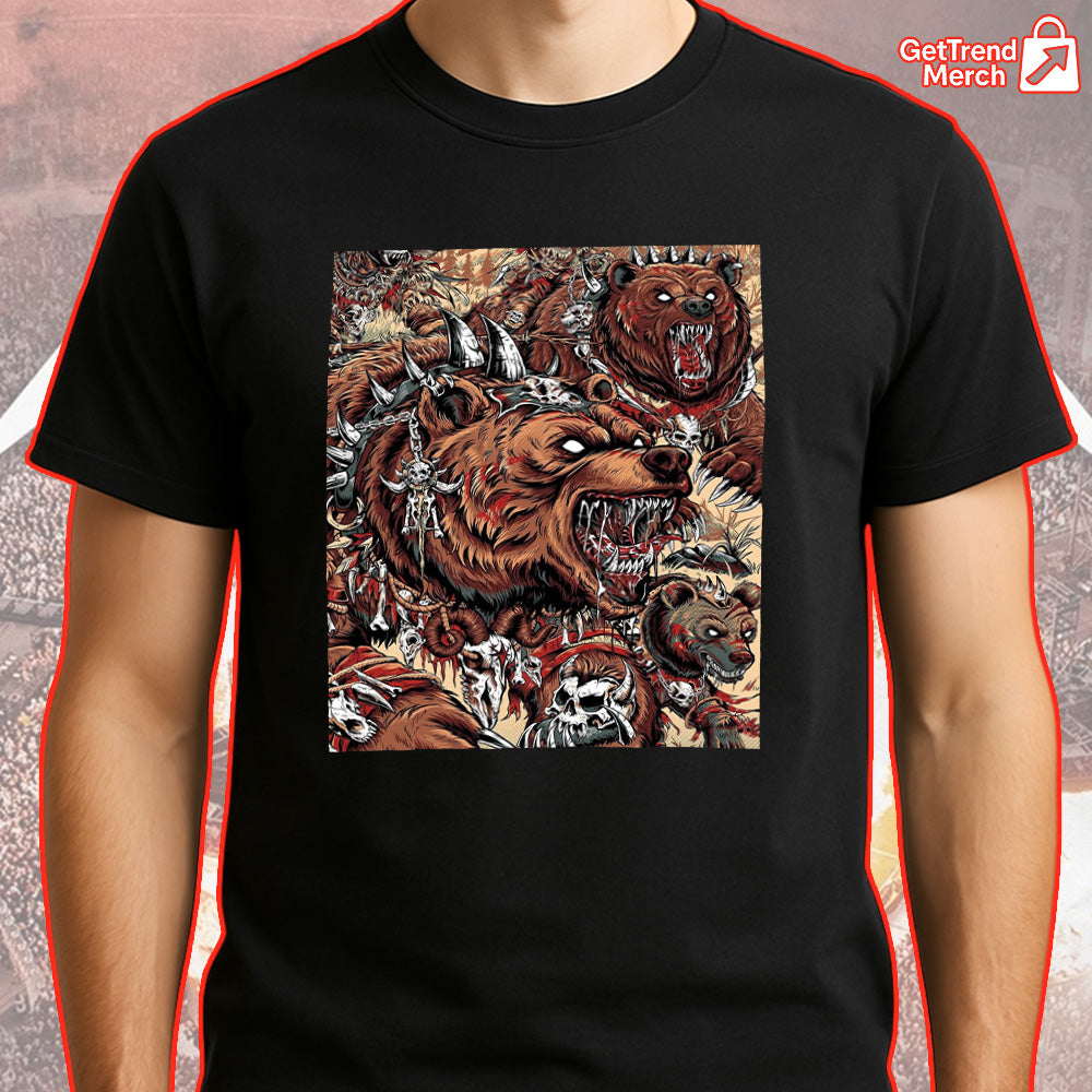 Metallica M72 Denver 2025 Grizzly Bear Battle by JML2Art Graphic T-Shirt - Merch Collect