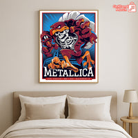 Metallica M72 Blacksburg 2025 Hokie Skeleton Mascot, Lane Stadium Show Poster & Canvas - Merch Collect