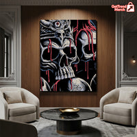 Metallica M72 Santa Clara 2025 Brandon Heart Skull Poster & Canvas - Merch Collect
