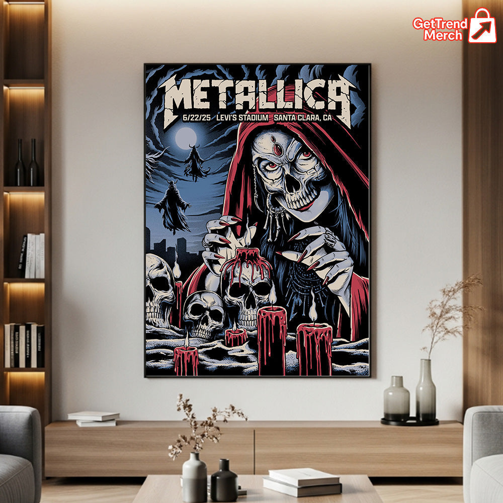 Metallica M72 Santa Clara 2025 Concert Setlist Poster & Canvas - Merch Collect