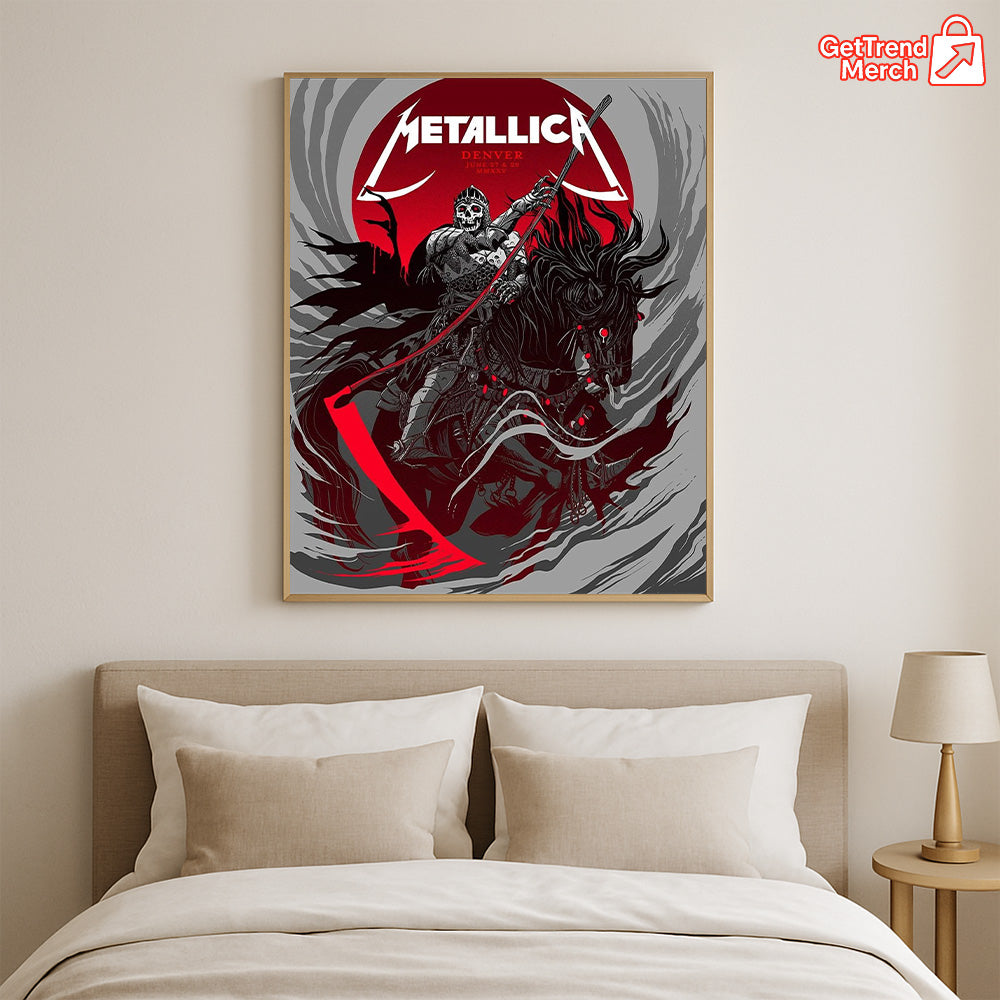 Metallica M72 Denver 2025 Tonight In Denver Setlist by Becky Cloonan Poster & Canvas - Merch Collect