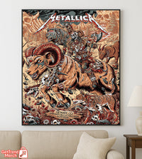 Metallica M72 Denver 2025 Setlist Grizzly Bear Poster & Canvas - Merch Collect