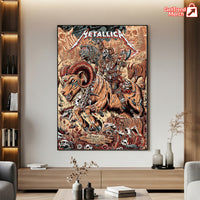 Metallica M72 Denver 2025 Setlist Grizzly Bear Poster & Canvas - Merch Collect
