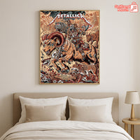 Metallica M72 Denver 2025 Setlist Grizzly Bear Poster & Canvas - Merch Collect