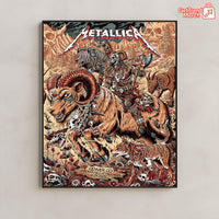 Metallica M72 Denver 2025 Setlist Grizzly Bear Poster & Canvas - Merch Collect