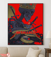 Metallica M72 Columbus May 11 2025 Snake & Skeleton Poster & Canvas - Merch Collect