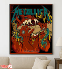 Metallica M72 Philadelphia 2025 Setlist Devil Hot Dog Snake Poster & Canvas - Merch Collect