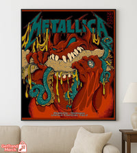 Metallica M72 Philadelphia 2025 Setlist Devil Hot Dog Monster Poster & Canvas - Merch Collect