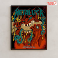 Metallica M72 Philadelphia 2025 Setlist Devil Hot Dog Monster Poster & Canvas - Merch Collect
