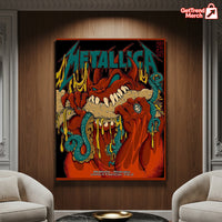Metallica M72 Philadelphia 2025 Setlist Devil Hot Dog Monster Poster & Canvas - Merch Collect