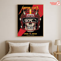 Metallica M72 Landover 2025 Setlist Skull Football Helmet Poster & Canvas - Merch Collect