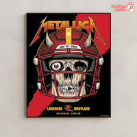 Metallica M72 Landover 2025 Setlist Skull Football Helmet Poster & Canvas - Merch Collect