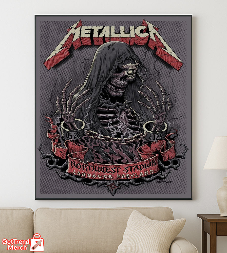 Metallica M72 Landover 2025 Setlist Poster & Canvas - Merch Collect