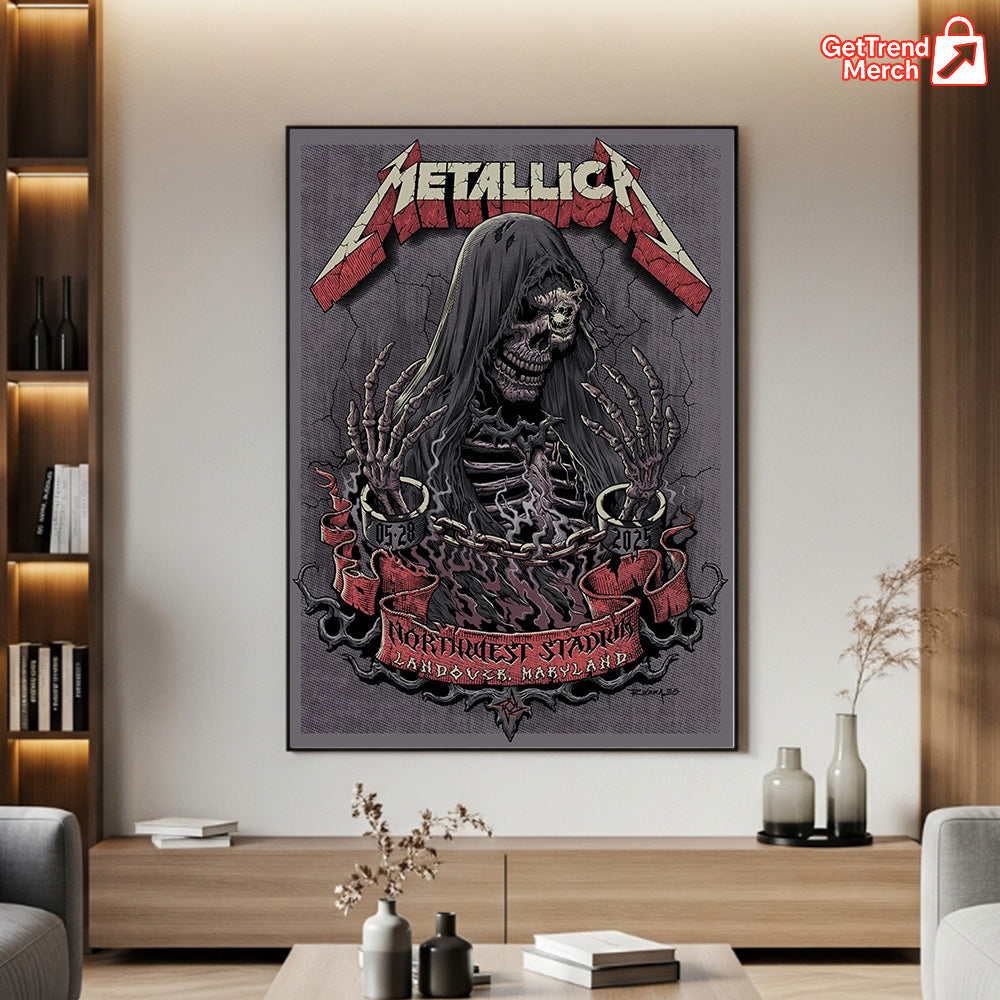 Metallica M72 Landover 2025 Setlist Poster & Canvas - Merch Collect