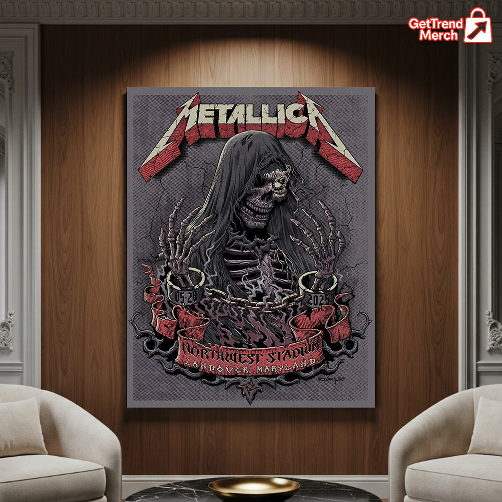Metallica M72 Landover 2025 Setlist Poster & Canvas - Merch Collect