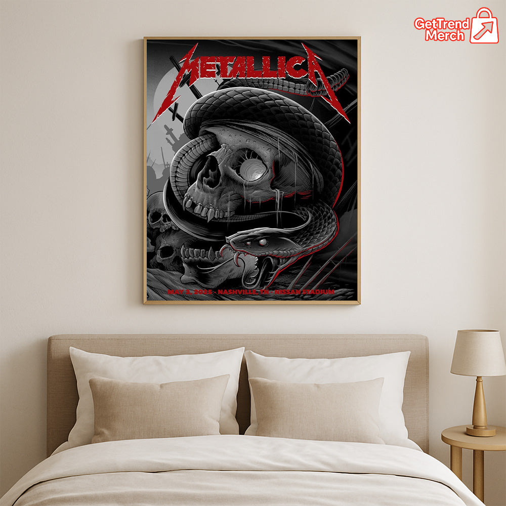 Metallica M72 Nashville 2025 Setlist Poster & Canvas - Merch Collect